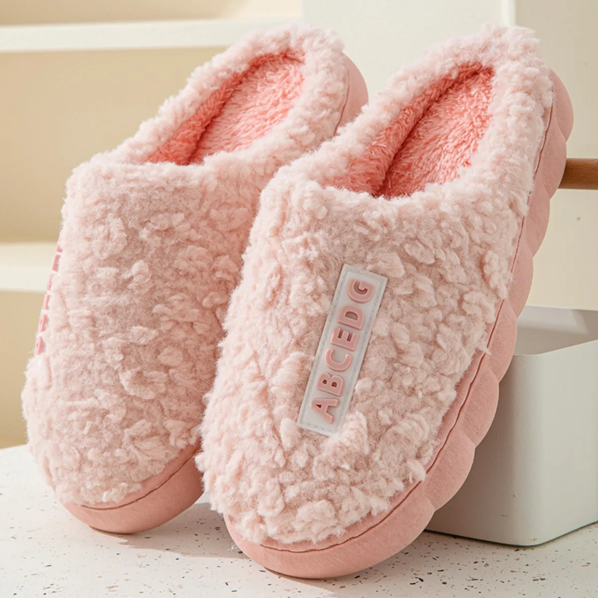 CRUSEC - Pantuflas de algodón de otoño e invierno para parejas