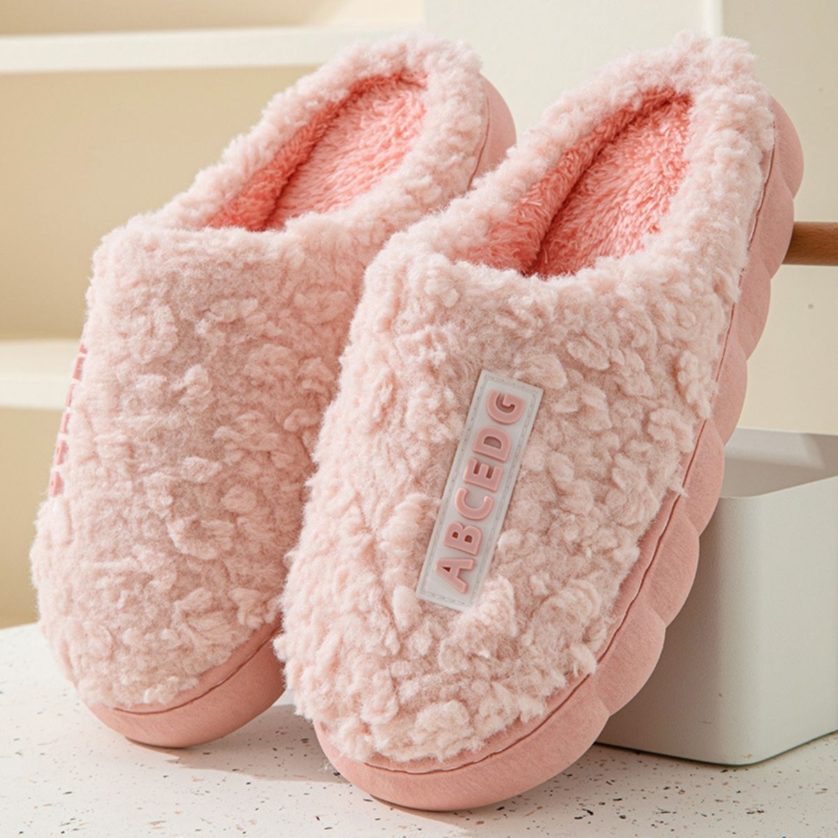 CRUSEC - Pantuflas de algodón de otoño e invierno para parejas