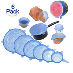 GENERICO - Tapa de Silicona Reutilizable - 6 Pack para Recipientes