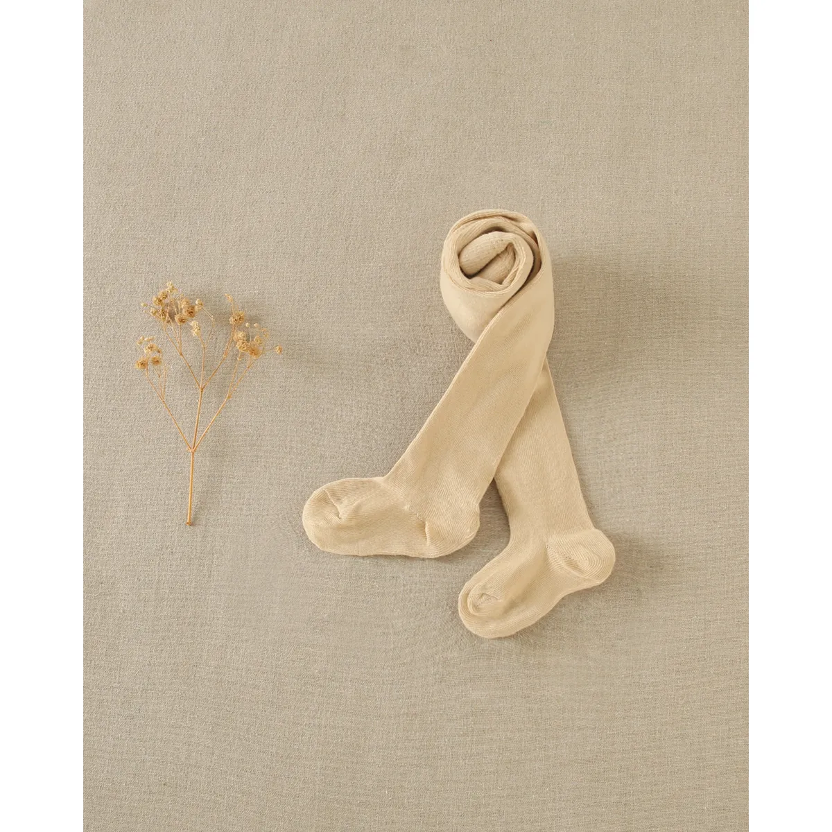 DADATI - Leotardo - panty liso bebé niña camel