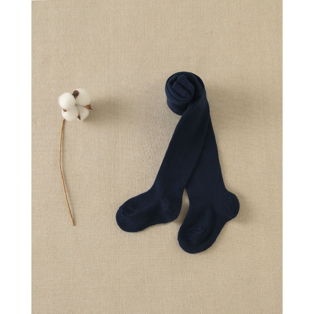 DADATI - Leotardo - panty liso bebé azul marino
