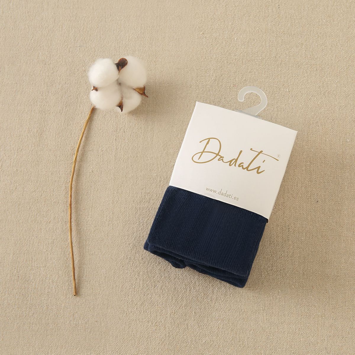 DADATI - Leotardo - panty liso bebé azul marino