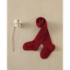 DADATI - Leotardo - panty liso bebé niña color granate