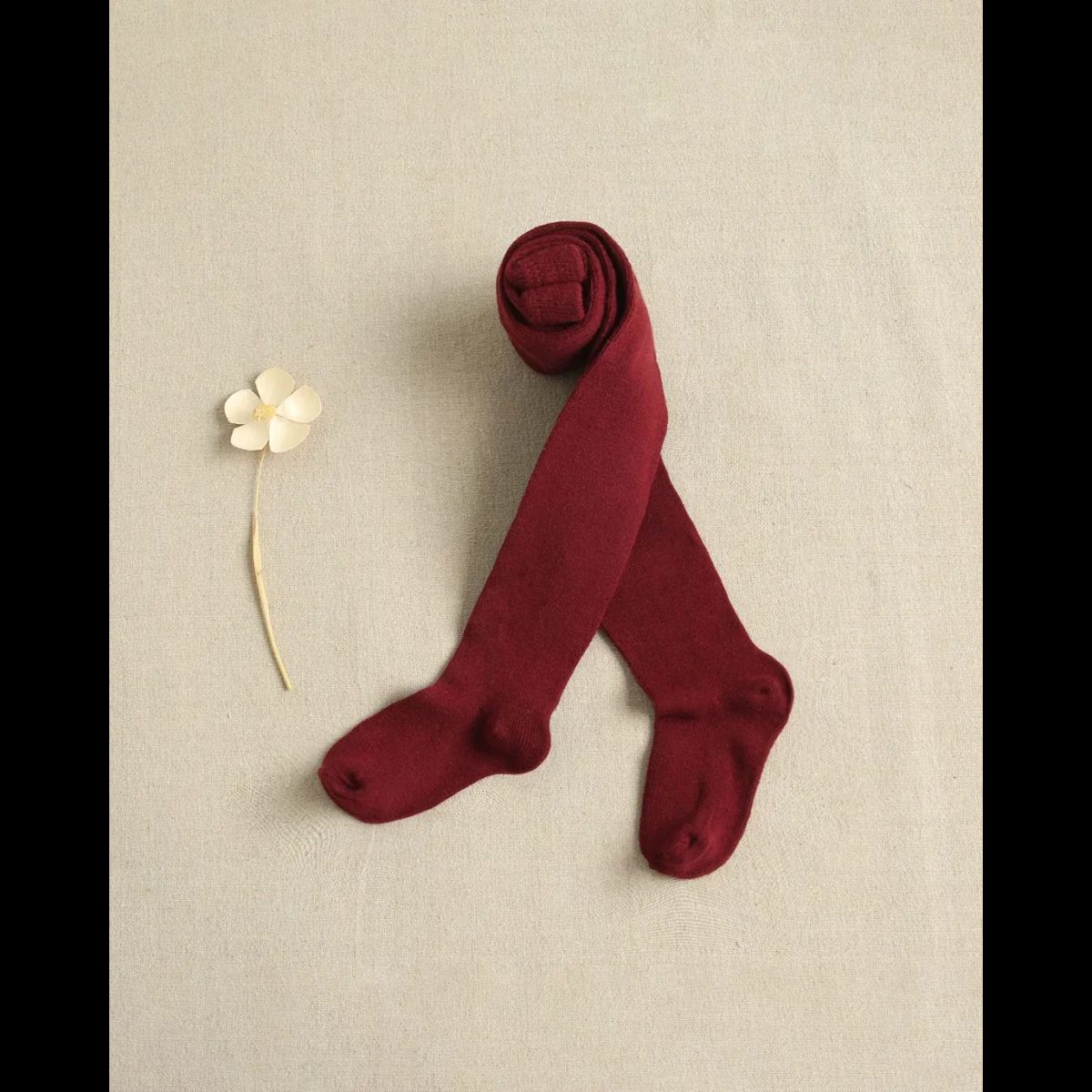 DADATI - Leotardo - panty liso bebé niña color granate