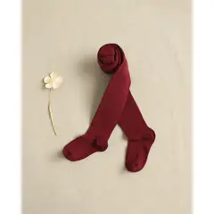 DADATI - Leotardo liso bebé niña color granate
