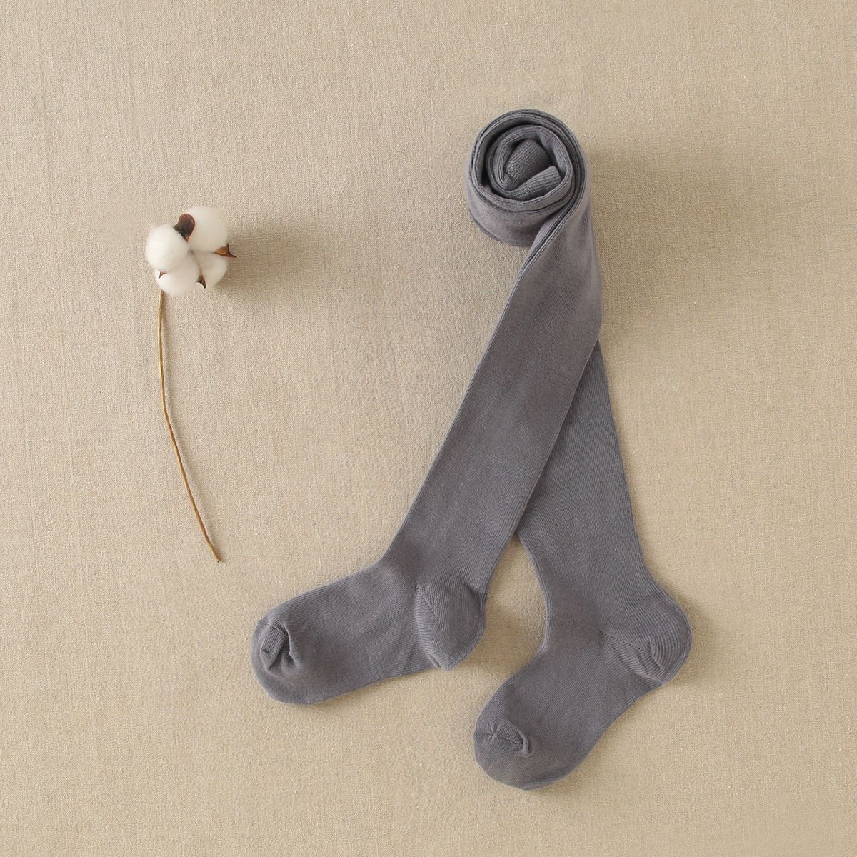 DADATI - Leotardo - panty liso bebé gris oscuro