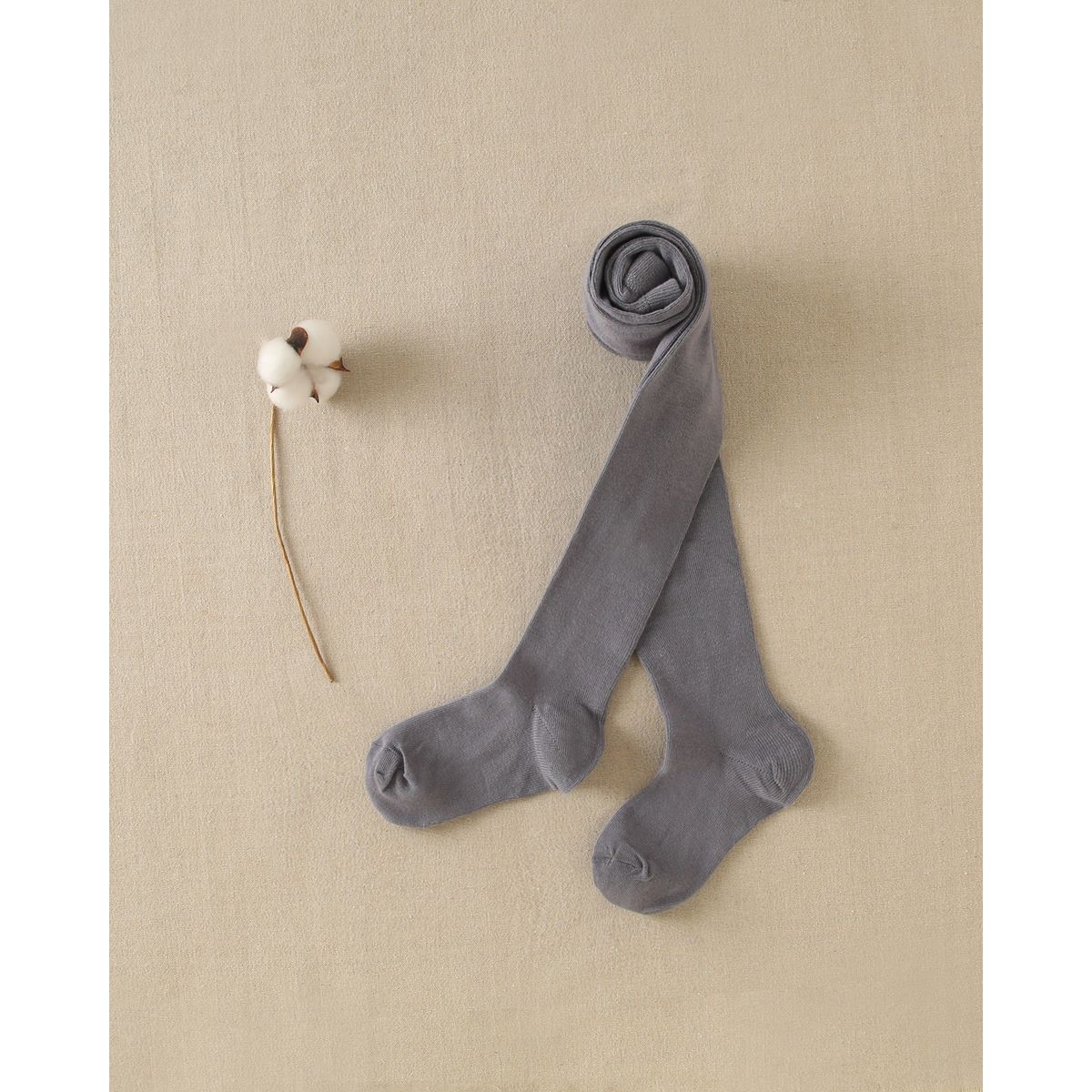 DADATI - Leotardo - panty liso bebé gris oscuro