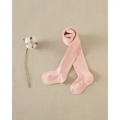 DADATI - Leotardo - panty liso de niña en color rosa palo