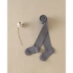 DADATI - Leotardo - panty liso de niña en color gris oscuro