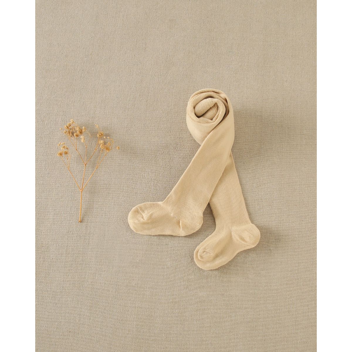 DADATI - Leotardo - panty liso de niña camel