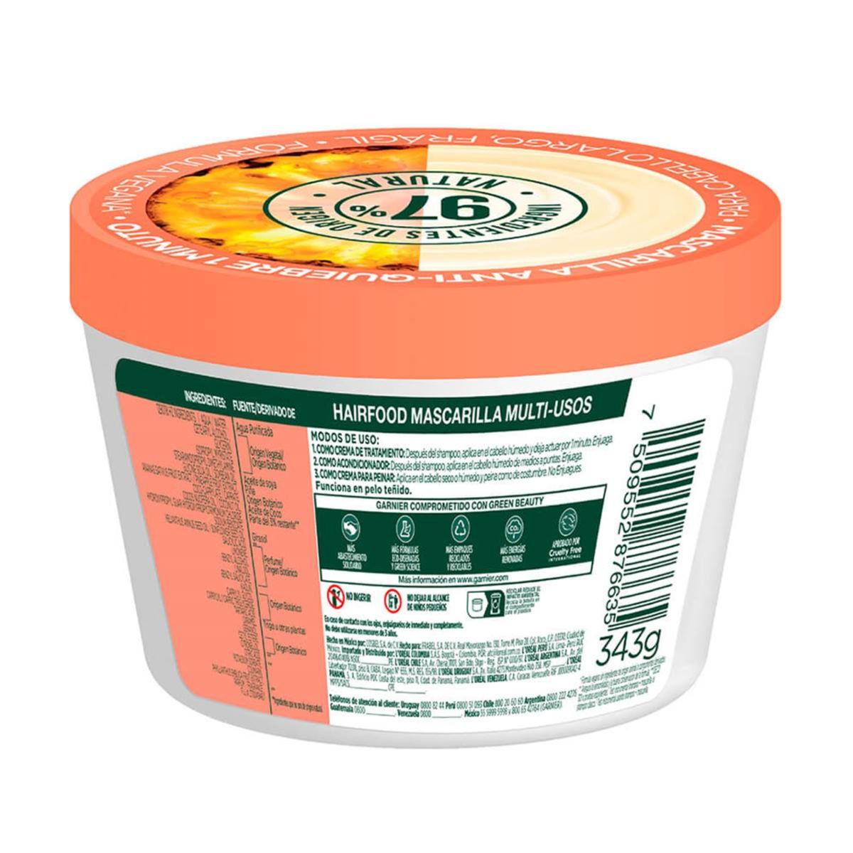 GARNIER - Mascarilla Capilar Hair Food Piña 350 ml