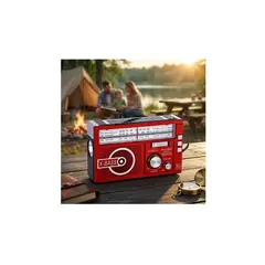 GENERICO - Radio Portátil Waxiba XB-397U-S AmFmSw Usb Solar Recargable Roja