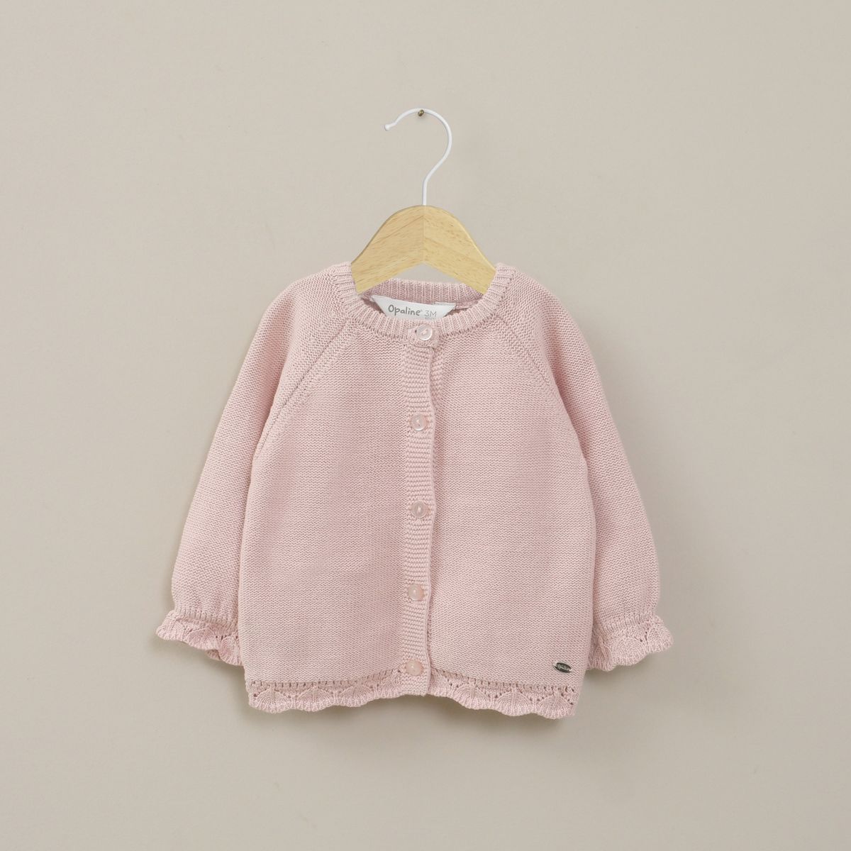 OPALINE - Chaleco Rosado Bebe Niña