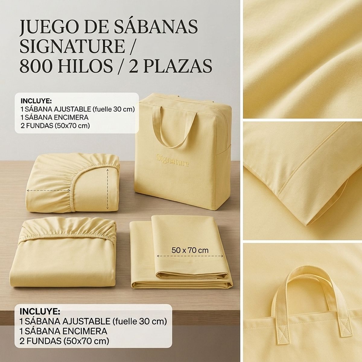 ARMONIA - SABANAS 800 HILOS SIGNATURE 2 PLAZAS COLOR 794