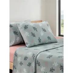 ANDES - SÁBANA POLAR ESTAMPADA HOJAS 2 PL