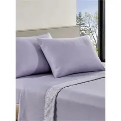 ANDES - SÁBANA POLAR BRODERIE LILA 2 PLAZAS