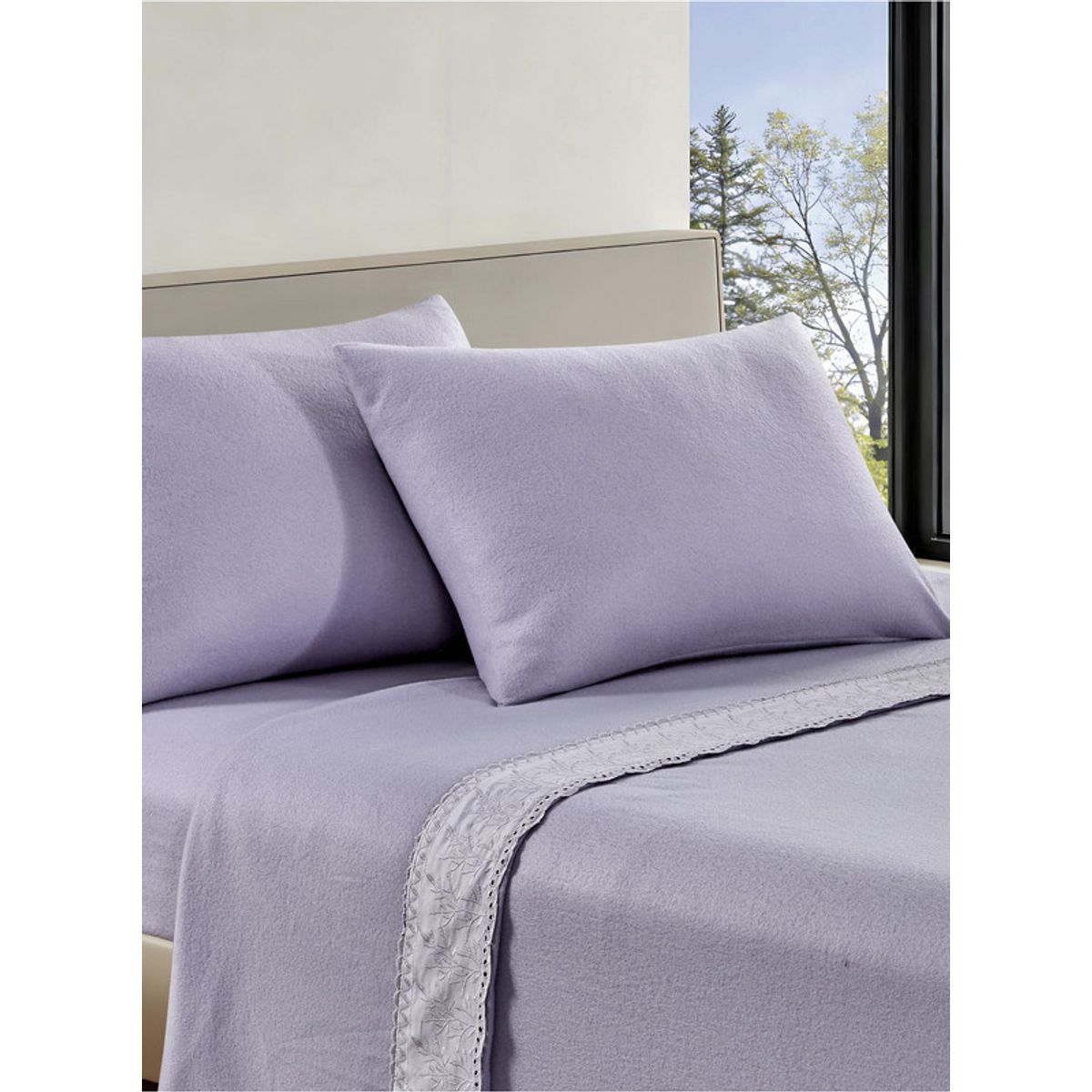 ANDES - SÁBANA ANDES POLAR BRODERIE LILA KING