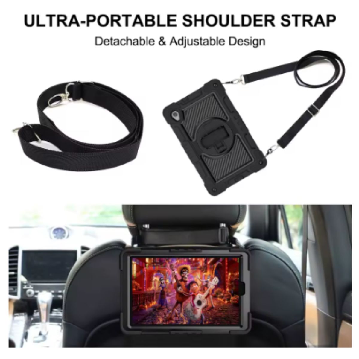 GENERICO - Funda Carcasa Antigolpes 360 Para iPad Air 11 M3 Con Correa