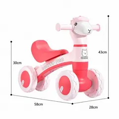 GENERICO - Bicicleta Equilibrio Aprendijaze Modelo Ovejita Con Luces, Música ,Lanza Burbujas Color Rosa