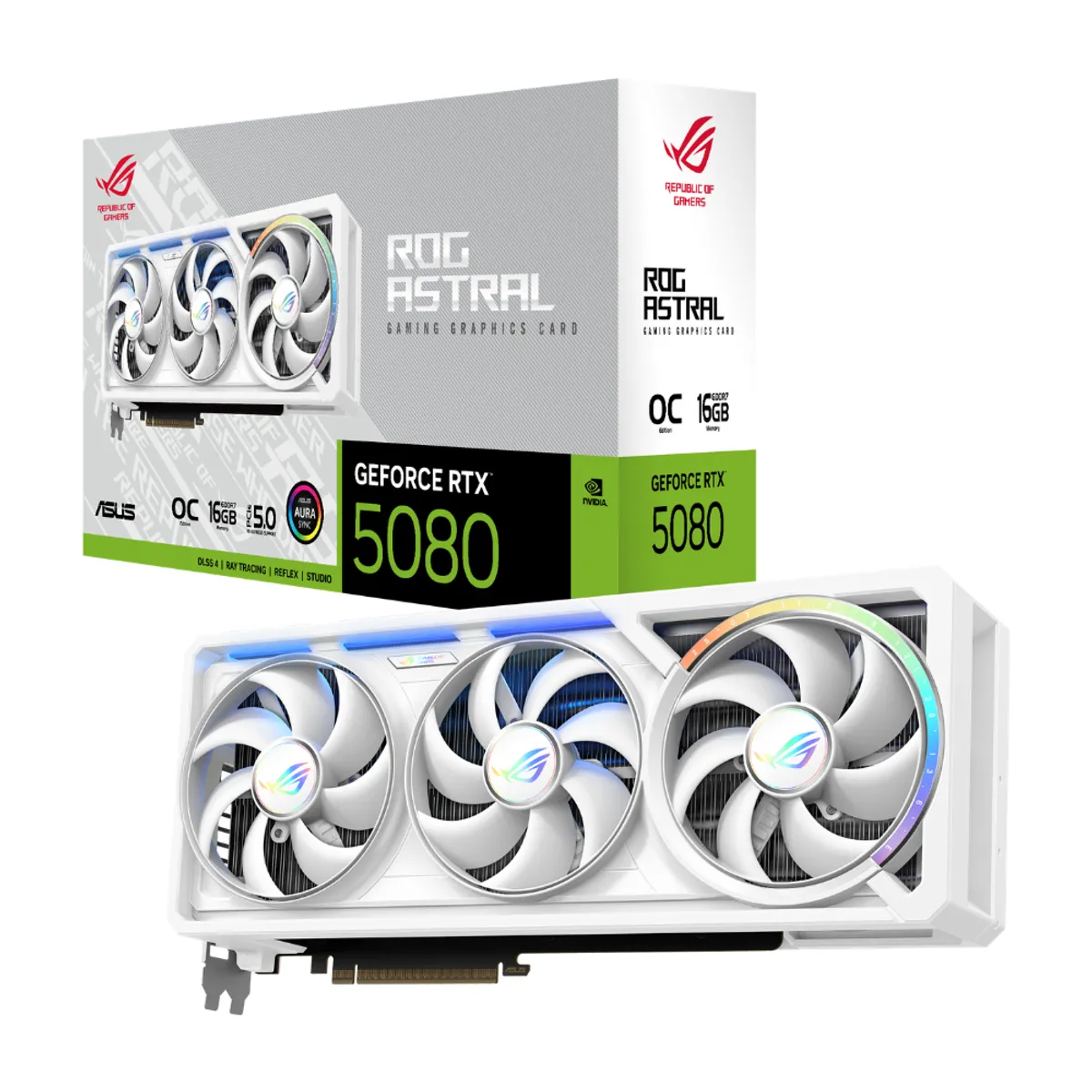 ASUS - Tarjeta de Video ROG ASTRAL GeForce RTX 5080 16GB GDDR7 White