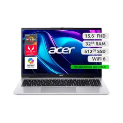ACER - Notebook Aspire Lite AL15-43P-R3UW-5 AMD Ryzen 7 32GB RAM 512GB SSD 15,6" FHD
