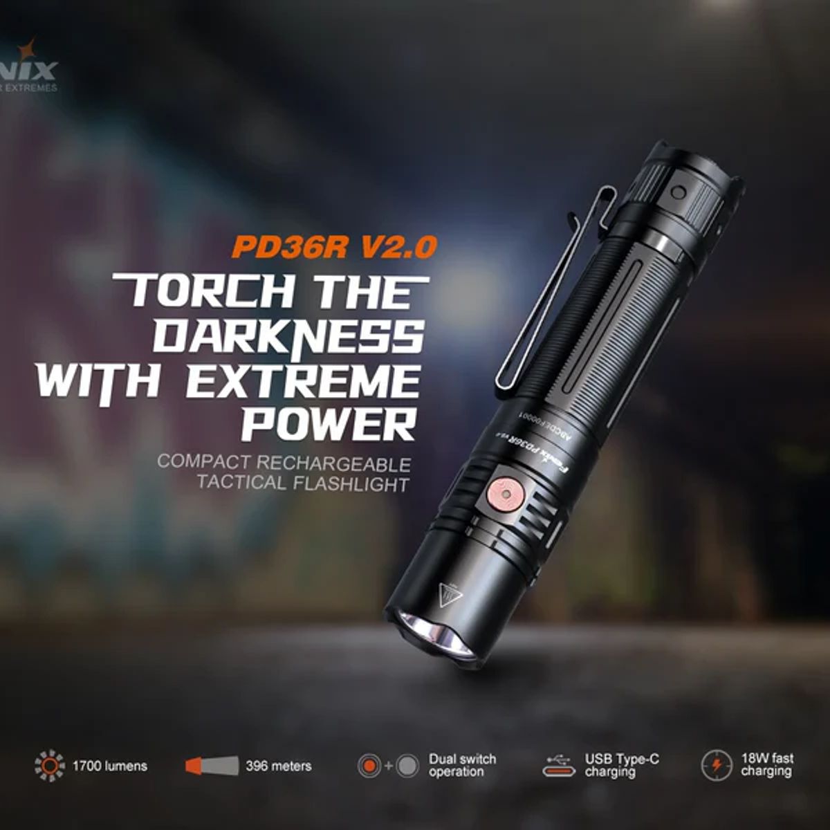 FENIX - LINTERNA FENIX Pack PD36R + E01 V2.0