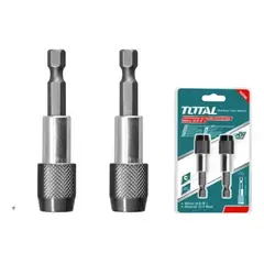 TOTAL TOOLS - Porta Puntas Magnético Hexagonal 60mm 1/4 2 Pcs Total