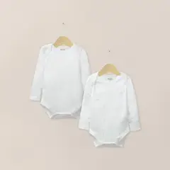 OPALINE - Pack 2 Body Beige Algodón Bebé Unisex