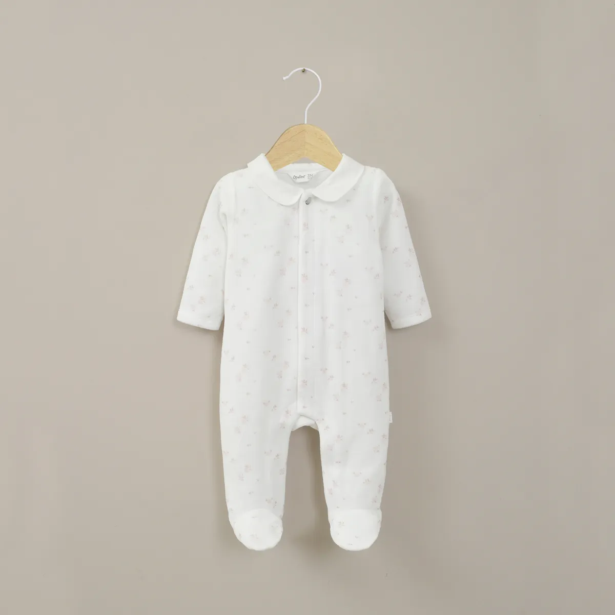 OPALINE - Osito Estampado Blanco Bebe Niña