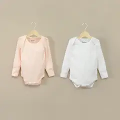 OPALINE - Pack 2 Body Celeste Rib Bebé Niña
