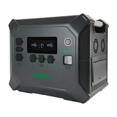 EWTTO - ES2400 Generador Solar Portátil 2400W 2048Wh - LiFePO4, Carga Rápida 2.2H, UPS, LED, 19 Puertos