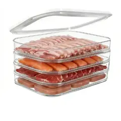 GENERICO - 4 Niveles Aplicable Contenedor Deli Organizadores Fiambres BELUG
