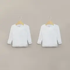 OPALINE - Pack 2 Camiseta Blanca Ajuar Bebé Unisex
