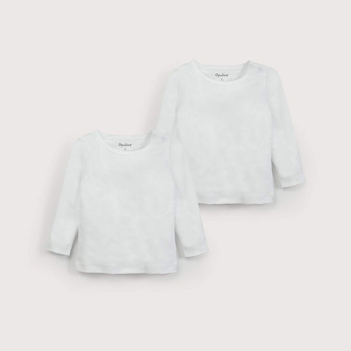 OPALINE - Pack 2 Camiseta Blanca Ajuar Bebé Unisex