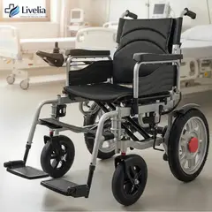 HOMEBRANDT - Silla de Ruedas Electrica Plegable con Joystick y Cinturon de Seguridad 5 Velocidades