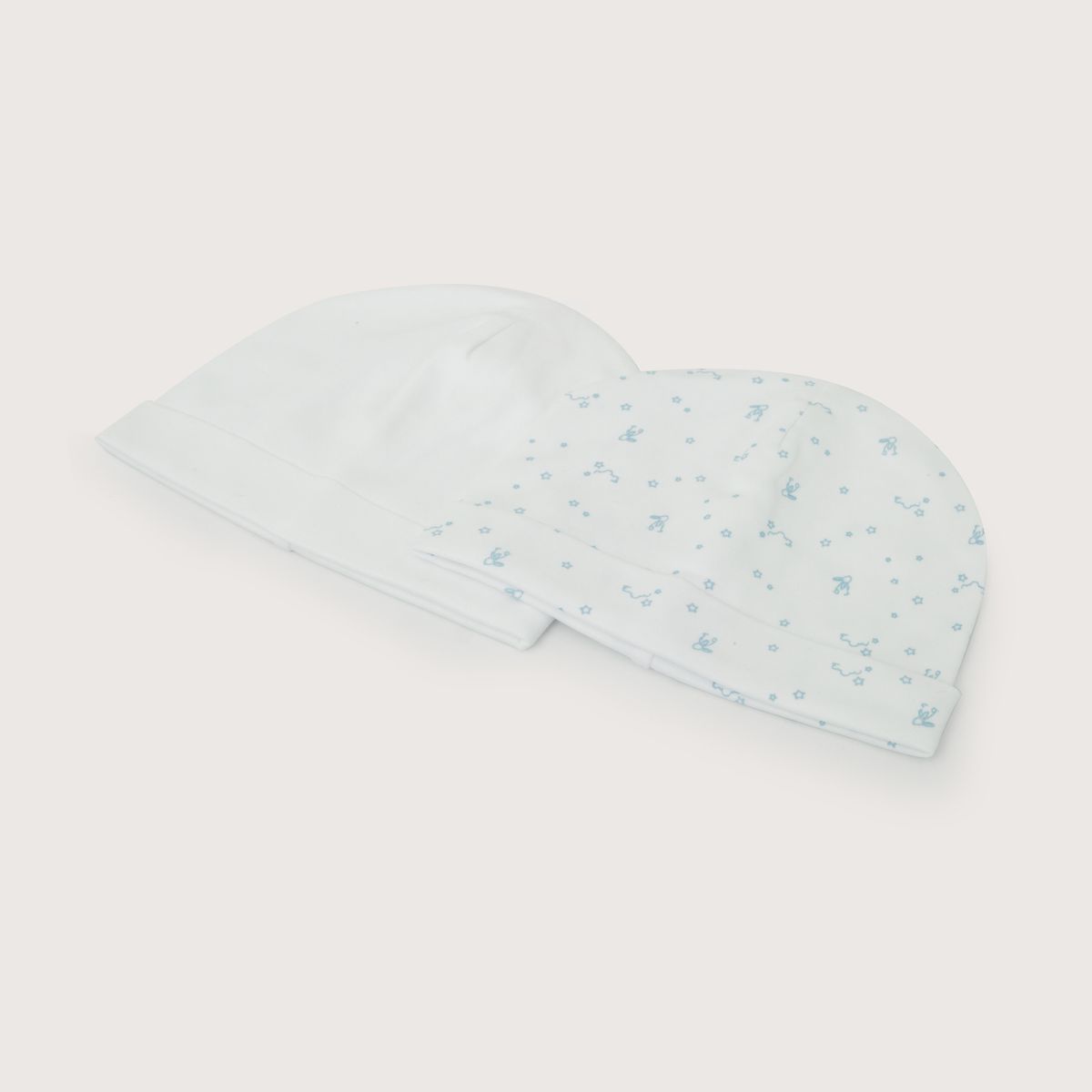 OPALINE - Pack 2 Gorro Ajuar Celeste Bebé Nino
