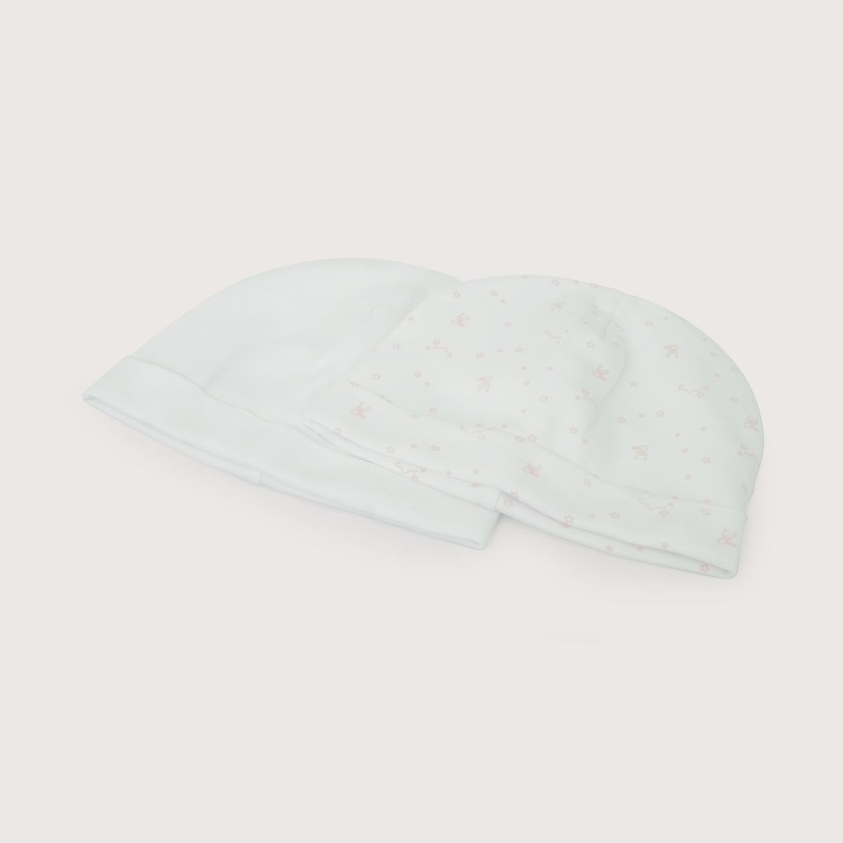 OPALINE - Pack 2 Gorro Ajuar Rosado Bebé Niña