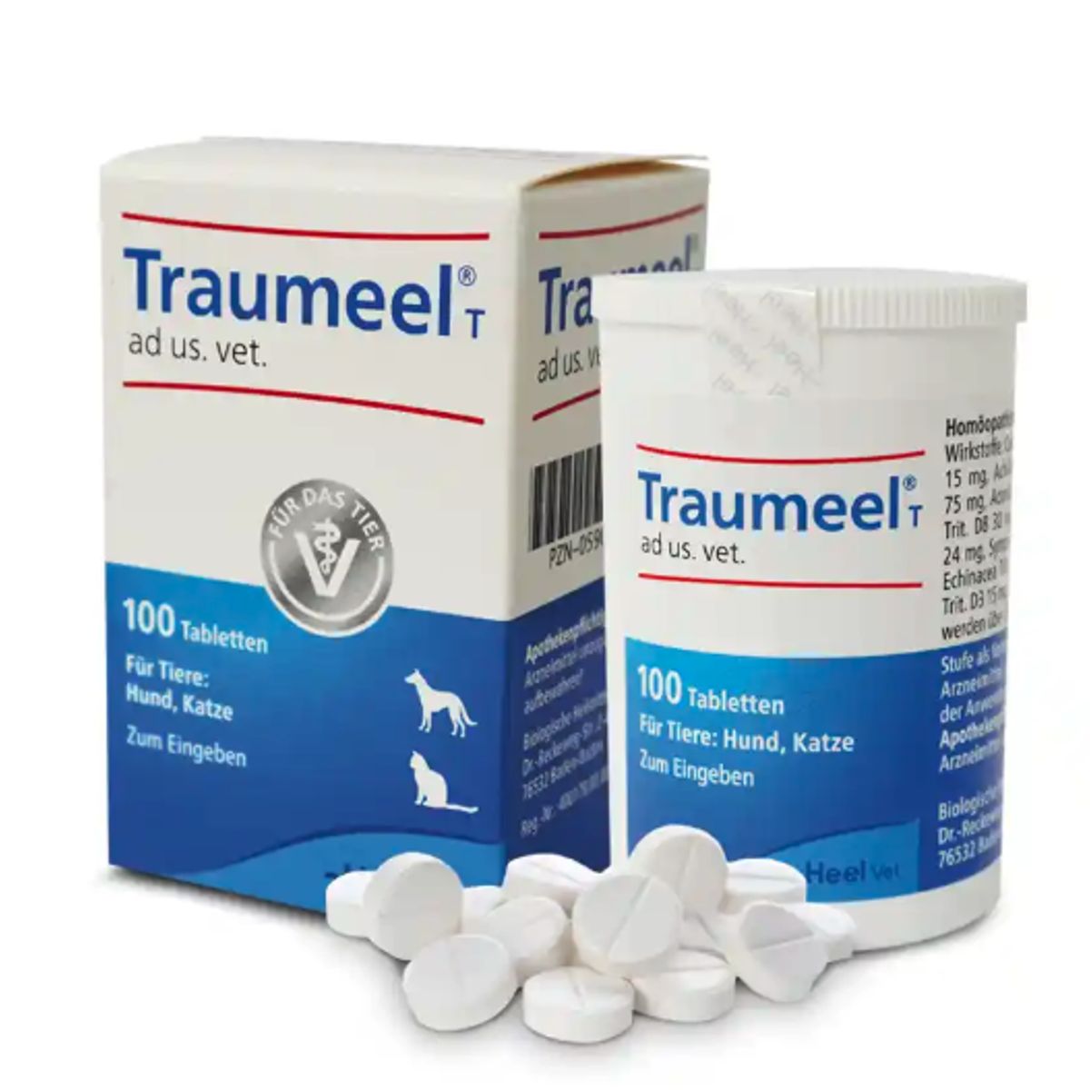 AGROVET - Traumeel 100 Tabletas Florales Para Perros Y Gatos Heel Vet