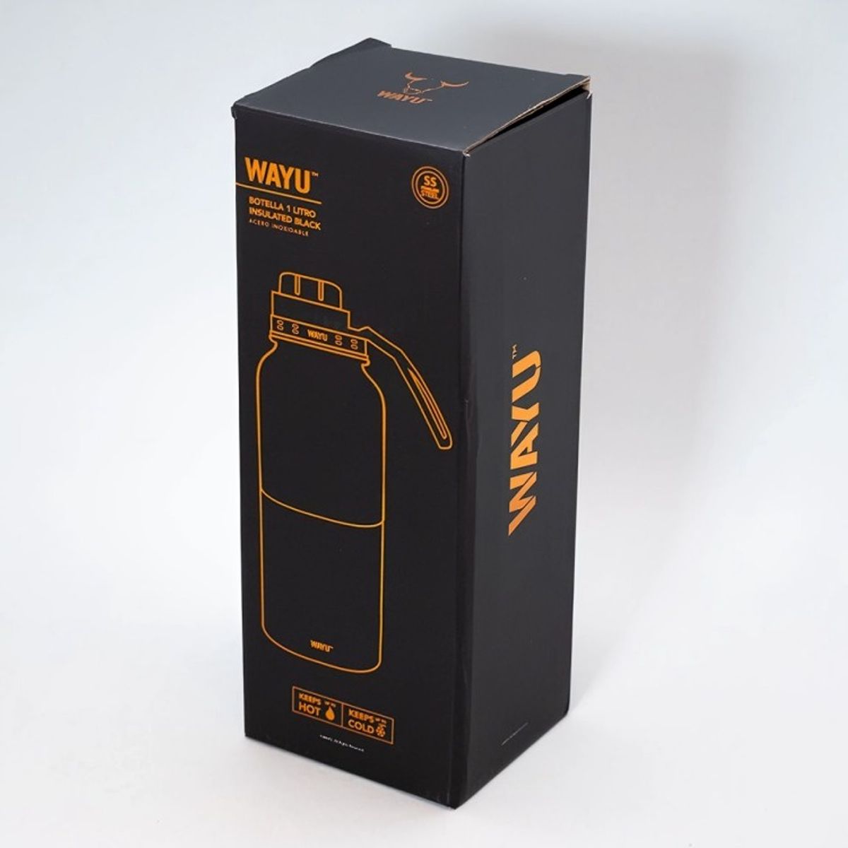 WAYU - BOTELLA 1 LITRO INSULATED BLACK  WAYU