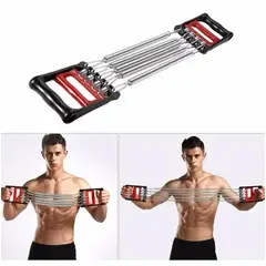 GENERICO - Extensor Con Manijas Pecho Brazos 5 Resortes Fitness