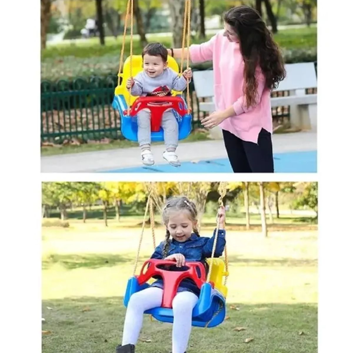 GENERICO - Columpio Silla 3 En 1 Ajustable Portátil Niños Asiento Bebé