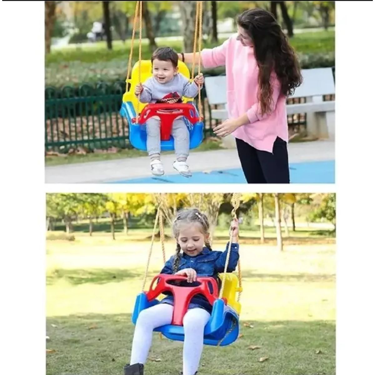 GENERICO - Columpio Silla 3 En 1 Ajustable Portátil Niños Asiento Bebé