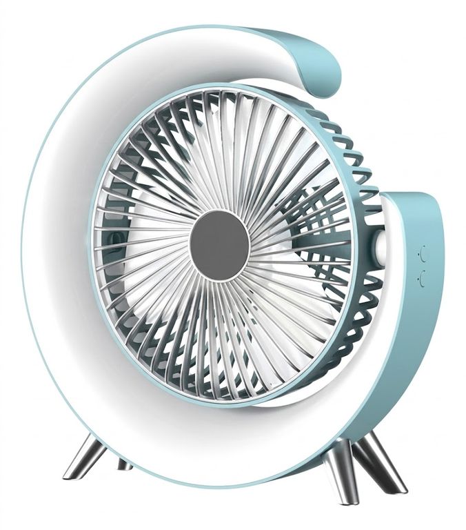 GENERICO Ventilador de Escritorio Portátil con Luces LED de Colores