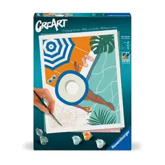 RAVENSBURGER - Canvas pinta por número: Tarde en la Piscina