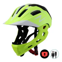 GENERICO - Casco Integral Infantil Bici 2 En 1 Slight Verde Verde M BELUG