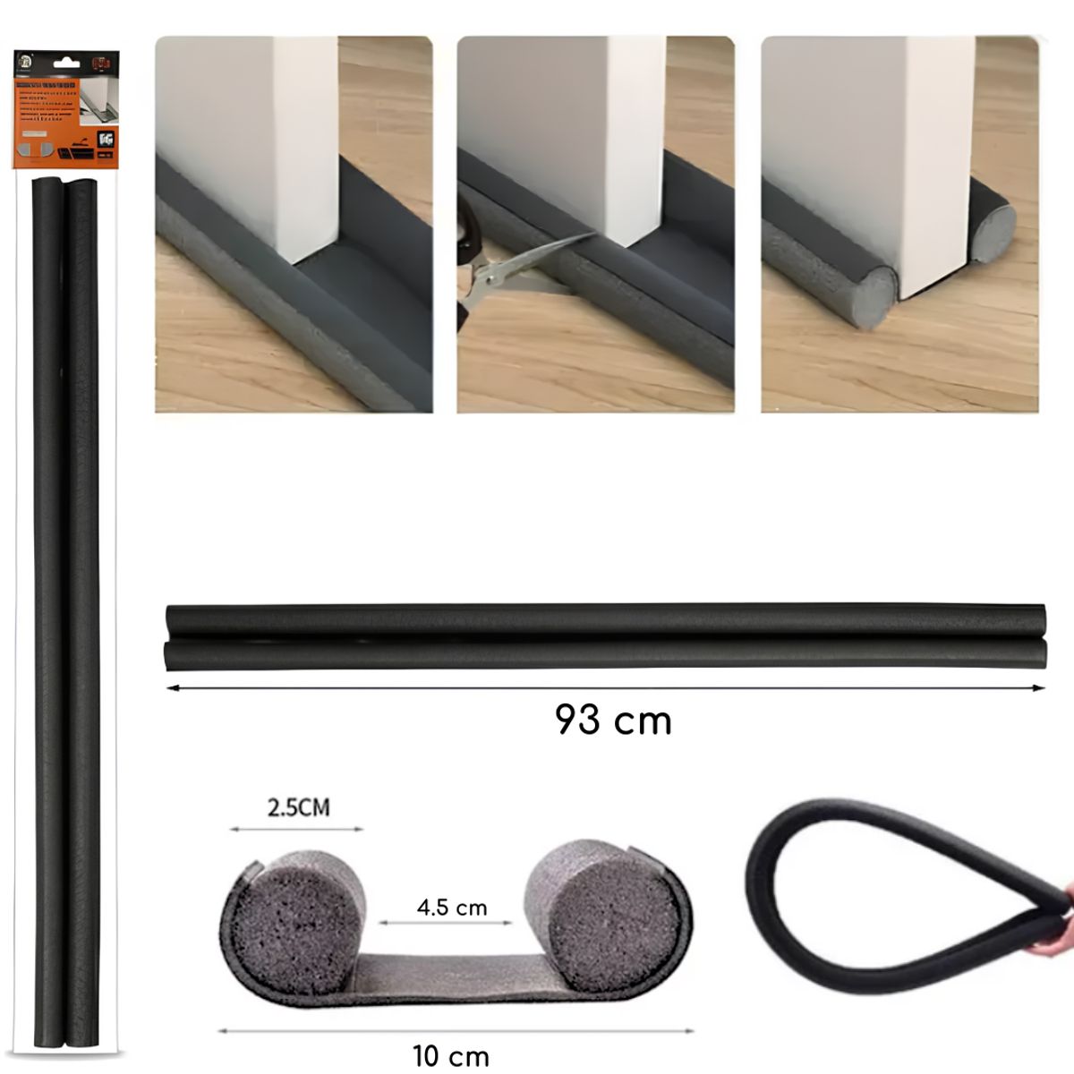 GENERICO - Burlete Aislante Para Puertas Y Ventanas 93 Cm De Frío/calor