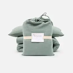 BABYROSEN - Funda Plumón Cuna Muselina Salvia