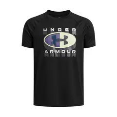 UNDER ARMOUR - Polera MC Niño B Tech Graphic Ss Polera Manga Negro