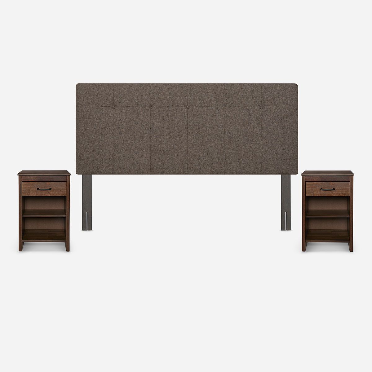 ROSEN - Set Respaldo New Bennet 2 Plazas + Velador Maurice