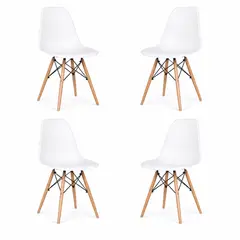JAVIMATE - Pack 4 Sillas Eames Blanca